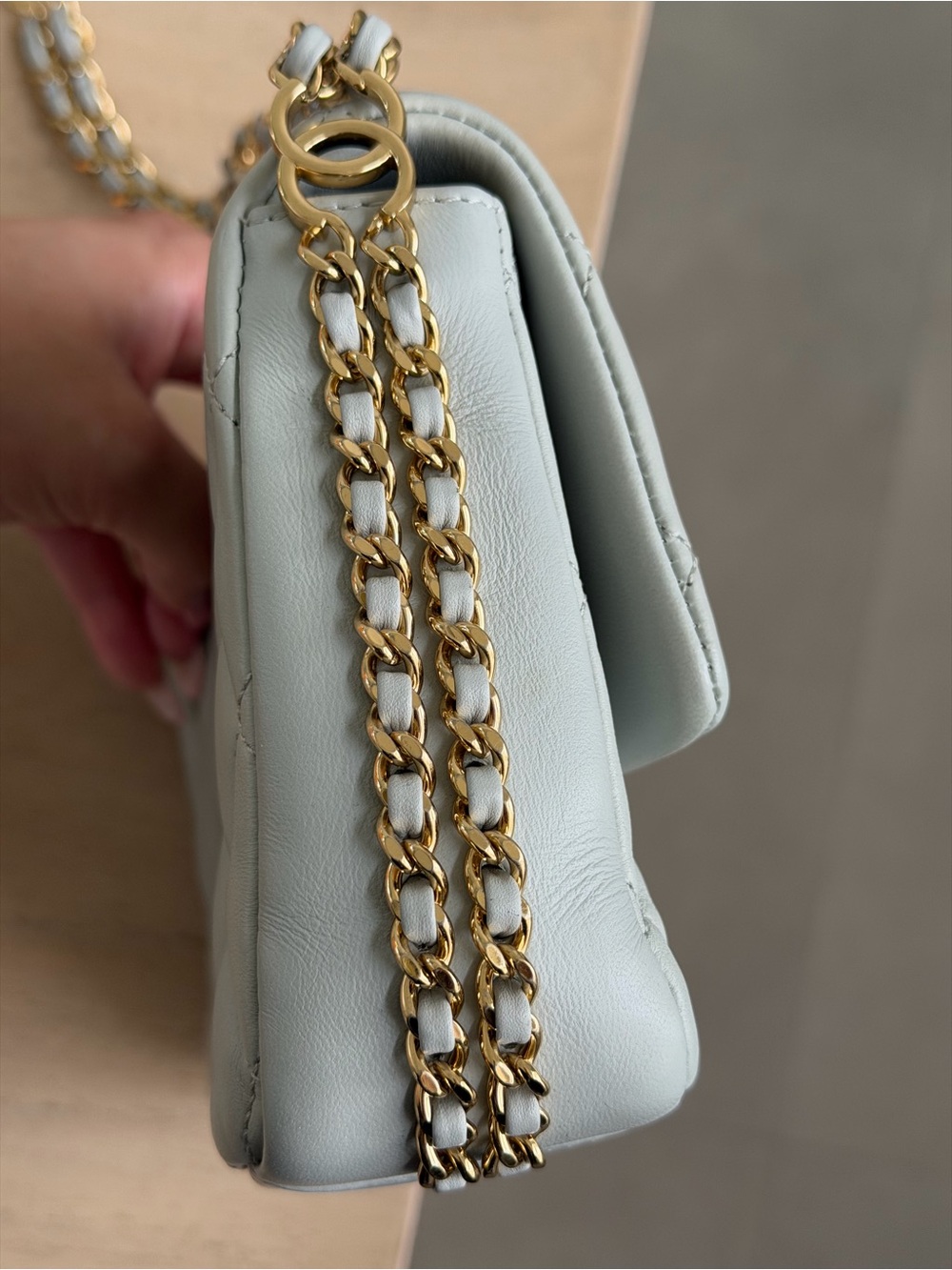 CHANEL Seasonal CC You Flap in Grey Lambskin and GHW - Picture 4 of 7